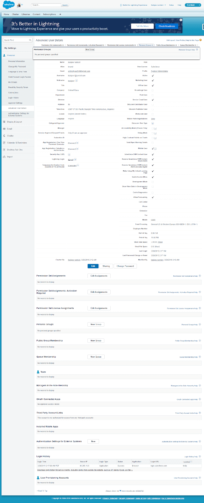 Salesforce Environment